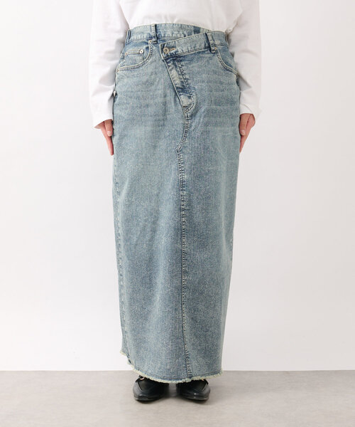 un dix cors（アンディコール）の「《低身長サイズ追加・オールシーズン着まわせる》デニムタイトスカート（デニムスカート・レディース・サックスブルー/ブルー/グレー・FREE/S）」の4枚目の写真