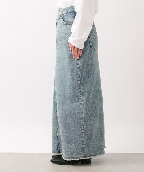 un dix cors（アンディコール）の「《低身長サイズ追加・オールシーズン着まわせる》デニムタイトスカート（デニムスカート・レディース・サックスブルー/ブルー/グレー・FREE/S）」の5枚目の写真