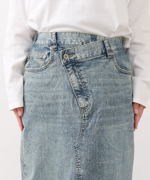 un dix cors（アンディコール）の「《低身長サイズ追加・オールシーズン着まわせる》デニムタイトスカート（デニムスカート・レディース・サックスブルー/ブルー/グレー・FREE/S）」の19枚目の写真