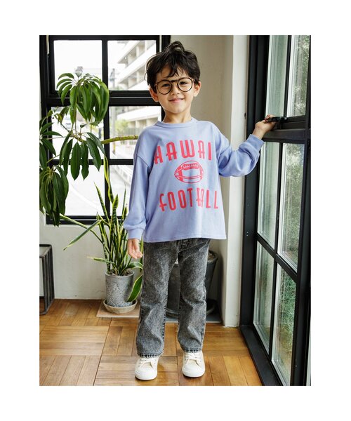 BREEZE（ブリーズ）の「【ジュニア対応】ケミカルブーツカットデニムパンツ（デニムパンツ・キッズ・ブラック/サックスブルー・80/90/100/110/120/130/150/140）」の3枚目の写真