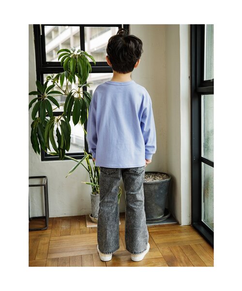 BREEZE（ブリーズ）の「【ジュニア対応】ケミカルブーツカットデニムパンツ（デニムパンツ・キッズ・ブラック/サックスブルー・80/90/100/110/120/130/150/140）」の4枚目の写真