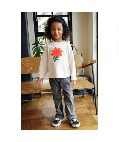 BREEZE（ブリーズ）の「【ジュニア対応】ケミカルブーツカットデニムパンツ（デニムパンツ・キッズ・ブラック/サックスブルー・80/90/100/110/120/130/150/140）」の6枚目の写真