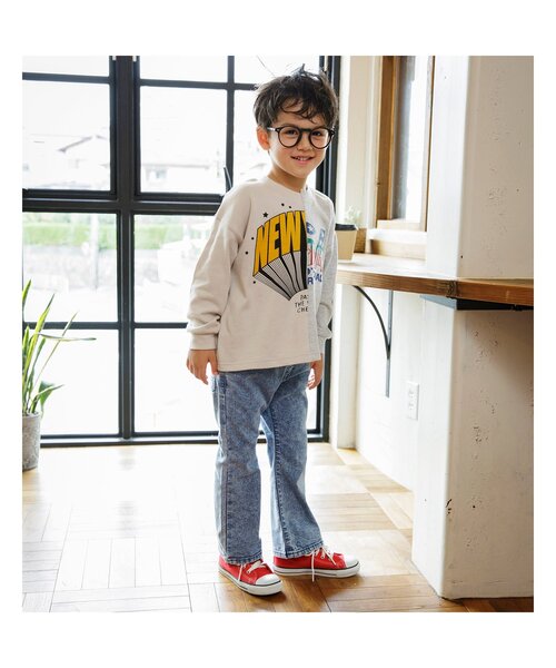 BREEZE（ブリーズ）の「【ジュニア対応】ケミカルブーツカットデニムパンツ（デニムパンツ・キッズ・ブラック/サックスブルー・80/90/100/110/120/130/150/140）」の8枚目の写真