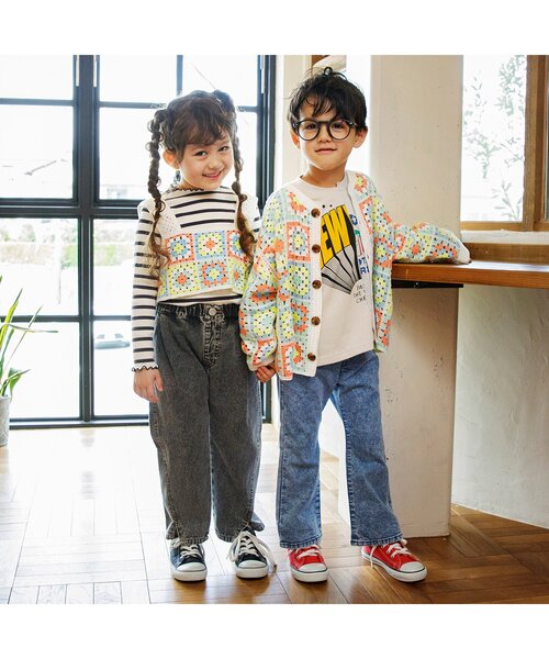 BREEZE（ブリーズ）の「【ジュニア対応】ケミカルブーツカットデニムパンツ（デニムパンツ・キッズ・ブラック/サックスブルー・80/90/100/110/120/130/150/140）」の11枚目の写真