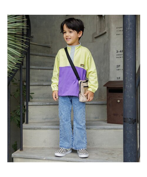 BREEZE（ブリーズ）の「【ジュニア対応】ケミカルブーツカットデニムパンツ（デニムパンツ・キッズ・ブラック/サックスブルー・80/90/100/110/120/130/150/140）」の12枚目の写真