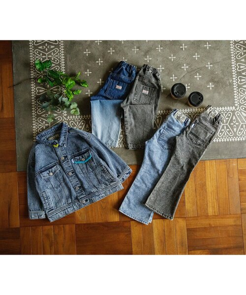 BREEZE（ブリーズ）の「【ジュニア対応】ケミカルブーツカットデニムパンツ（デニムパンツ・キッズ・ブラック/サックスブルー・80/90/100/110/120/130/150/140）」の13枚目の写真