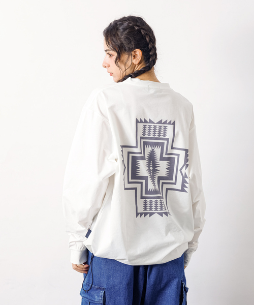 PENDLETON(ペンドルトン)の「【PENDLETON/ペンドルトン】SOLOTEX /ソロテックス/Jersey/ロングスリーズTシャツ(Tシャツ/カットソー・メンズ・ブラック/オフホワイト/サックスブルー/ホワイト系その他/サーモンピンク・M/L)」の2枚目の写真