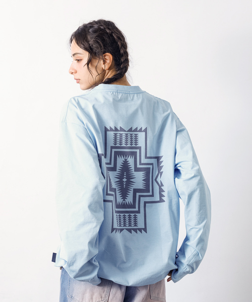 PENDLETON(ペンドルトン)の「【PENDLETON/ペンドルトン】SOLOTEX /ソロテックス/Jersey/ロングスリーズTシャツ(Tシャツ/カットソー・メンズ・ブラック/オフホワイト/サックスブルー/ホワイト系その他/サーモンピンク・M/L)」の1枚目の写真