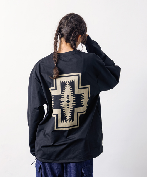 PENDLETON(ペンドルトン)の「【PENDLETON/ペンドルトン】SOLOTEX /ソロテックス/Jersey/ロングスリーズTシャツ(Tシャツ/カットソー・メンズ・ブラック/オフホワイト/サックスブルー/ホワイト系その他/サーモンピンク・M/L)」の4枚目の写真
