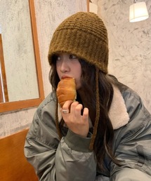 MASHIRO（マシロ）の「【MASHIRO】サイドコードオーバーサイズニットキャップ（MA/EK226）（キャップ）」