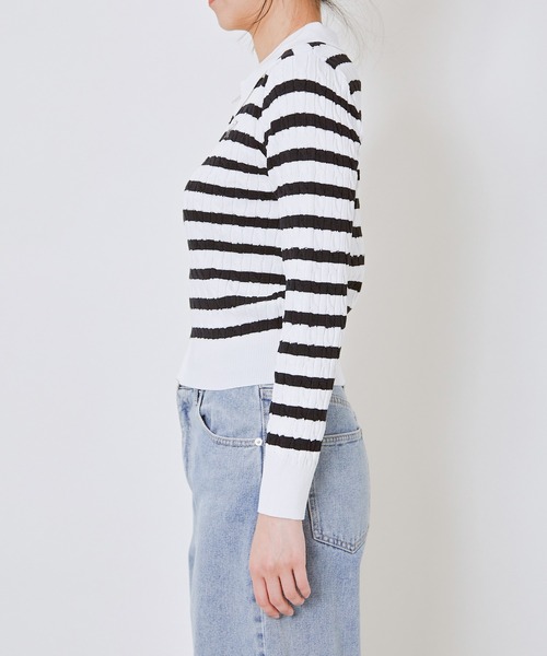GORGE(ゴージ)の「《ケーブル編み×ジップアップ》レディース ニット カーディガン風トップス 羽織り 春秋冬(カーディガン/ボレロ・レディース・オフホワイト/その他/チャコール/ボルドー/ピンク/ライトブルー/ブラウン/ブルー/ブラック・F)」の17枚目の写真