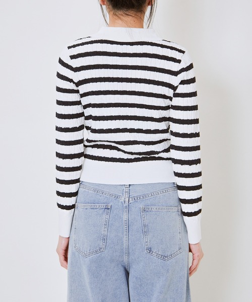 GORGE(ゴージ)の「《ケーブル編み×ジップアップ》レディース ニット カーディガン風トップス 羽織り 春秋冬(カーディガン/ボレロ・レディース・オフホワイト/その他/チャコール/ボルドー/ピンク/ライトブルー/ブラウン/ブルー/ブラック・F)」の18枚目の写真