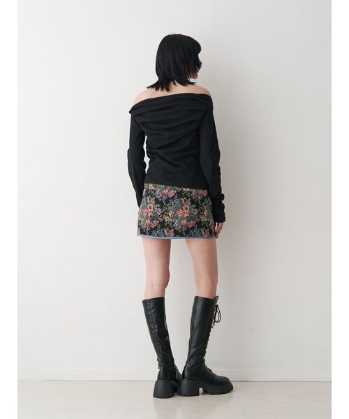 jouetie(ジュエティ)の「パイピングゴブランスカパン【セットアップ対応】(スカート・レディース・アイボリー/ブラック/ブルー・MEDIUM)」の17枚目の写真