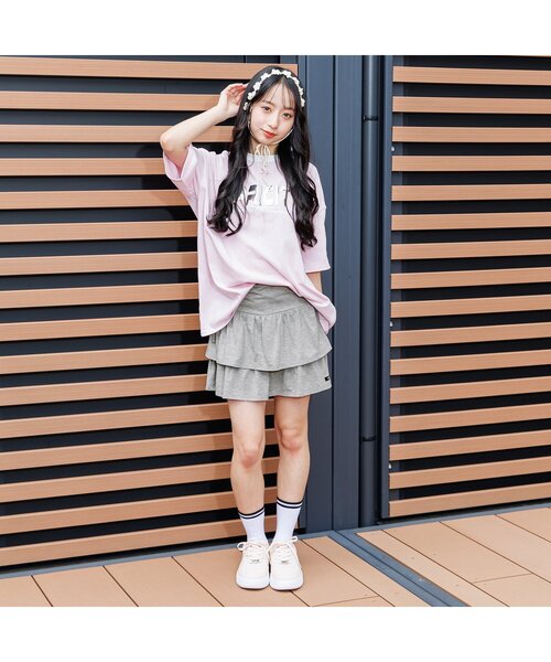 algy(アルジー)の「ティアードミニスカパン(スカート・キッズ・ブラック/アイボリー/グレー・XX-SMALL/X-SMALL/MEDIUM/SMALL)」の4枚目の写真