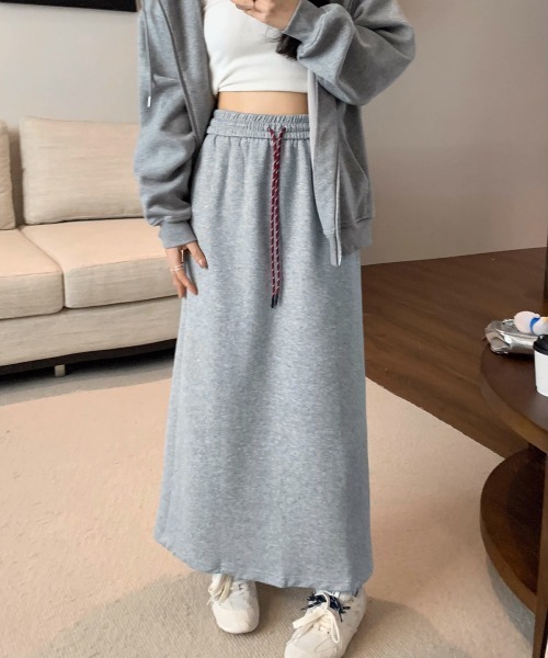 Miniministore(ミニミニストア)の「スウェットロングスカート バックスリット(スカート・レディース・ネイビー/ワインレッド/ブラック/グレー・FREE)」の11枚目の写真