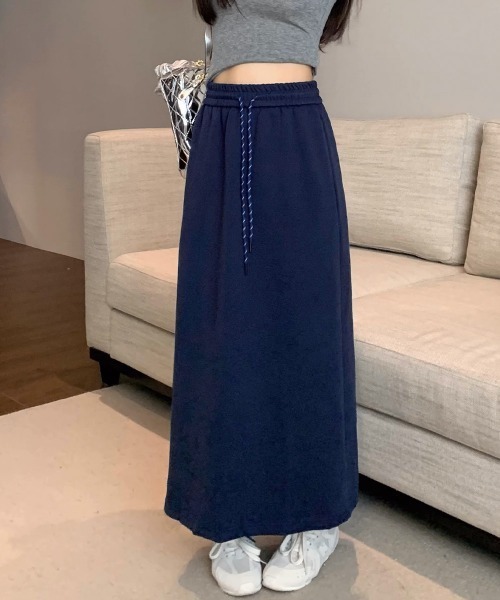 Miniministore(ミニミニストア)の「スウェットロングスカート バックスリット(スカート・レディース・ネイビー/ワインレッド/ブラック/グレー・FREE)」の14枚目の写真