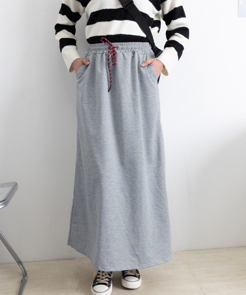 Miniministore(ミニミニストア)の「スウェットロングスカート バックスリット(スカート・レディース・ネイビー/ワインレッド/ブラック/グレー・FREE)」の19枚目の写真