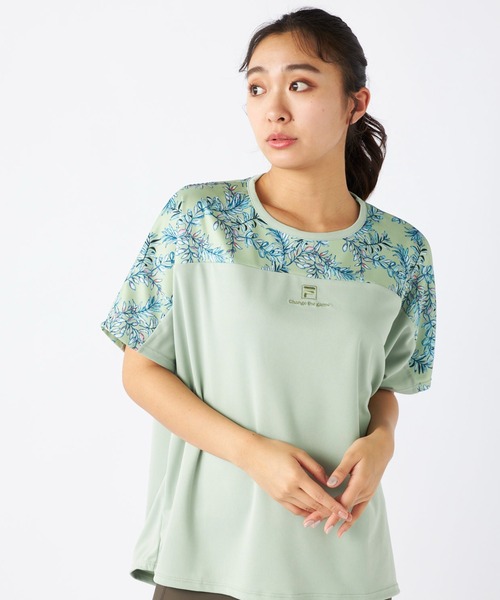 セール】プリント切替半袖Tシャツ（Tシャツ/カットソー）｜FILA