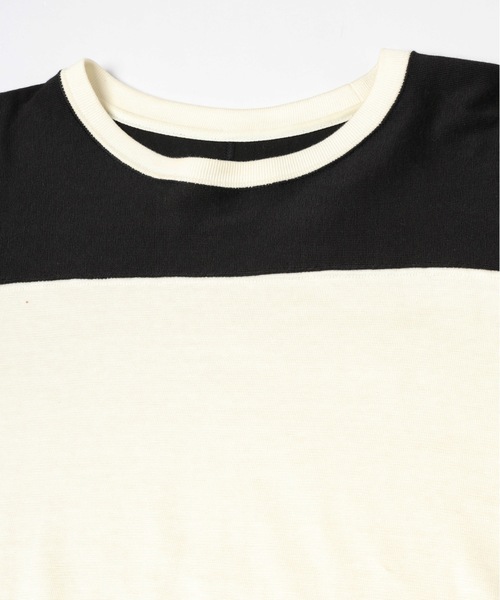 JIEDA(ジエダ)の「FOOT BALL L/S(Tシャツ/カットソー・メンズ・ブラック×ホワイト/ブラウン系1/ブラウン系2・ONESIZE)」の4枚目の写真
