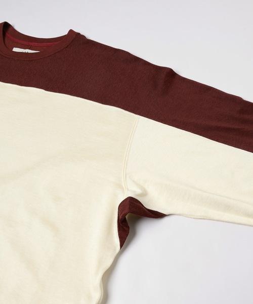 JIEDA(ジエダ)の「FOOT BALL L/S(Tシャツ/カットソー・メンズ・ブラック×ホワイト/ブラウン系1/ブラウン系2・ONESIZE)」の10枚目の写真