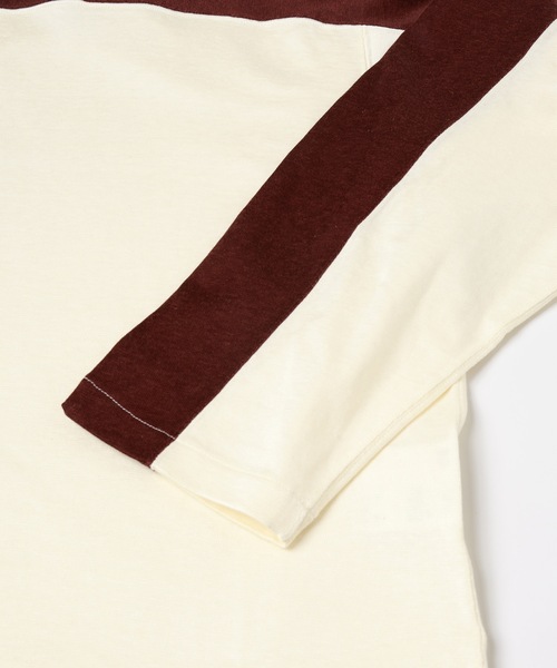 JIEDA(ジエダ)の「FOOT BALL L/S(Tシャツ/カットソー・メンズ・ブラック×ホワイト/ブラウン系1/ブラウン系2・ONESIZE)」の11枚目の写真