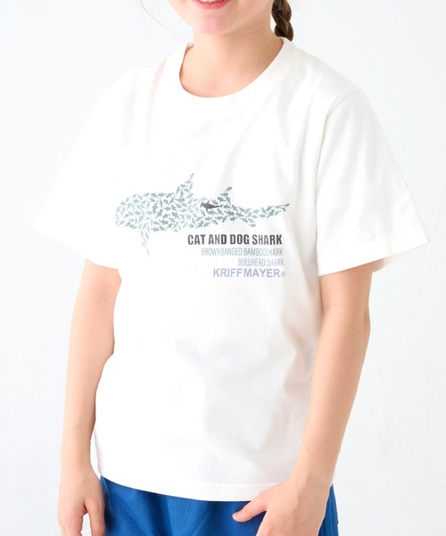KRIFF MAYER Kid's Collection(クリフメイヤーキッズコレクション)の「【綿100%】楽LUCK-T(サメ)(Tシャツ/カットソー・キッズ・オレンジ/チャコール/オフホワイト/ネイビー・130/150/120/170/160/140)」の6枚目の写真