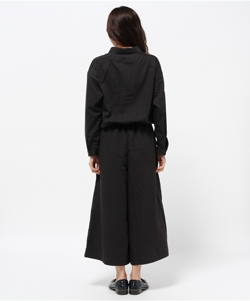 LBC(エルビーシー)の「ポリエステルレーヨンワイドサロペット(サロペット/オーバーオール・レディース・ダークグレー/オリーブ・LARGE/MEDIUM)」の4枚目の写真