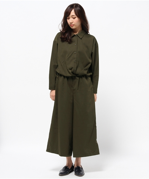 LBC(エルビーシー)の「ポリエステルレーヨンワイドサロペット(サロペット/オーバーオール・レディース・ダークグレー/オリーブ・LARGE/MEDIUM)」の11枚目の写真