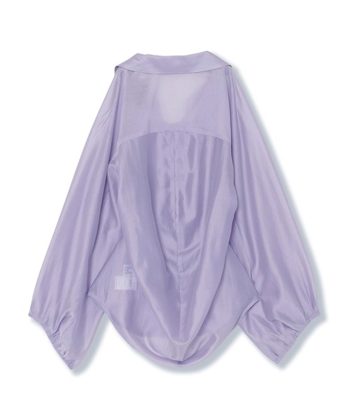 THINGS THAT MATTER（シングス ザット マター）の「SHEER VOLUME SLEEVE SHIRT / シアーボリュームスリーブシャツ（シャツ/ブラウス・レディース・ライム/ラベンダー/ブラック・FREE）」の10枚目の写真