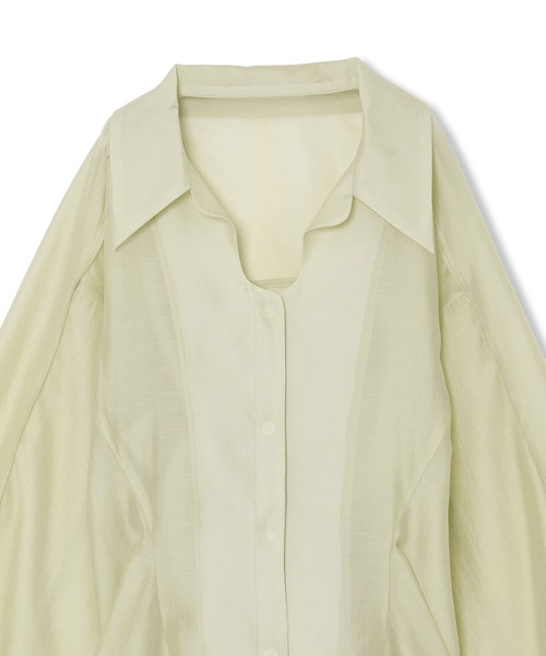 THINGS THAT MATTER（シングス ザット マター）の「SHEER VOLUME SLEEVE SHIRT / シアーボリュームスリーブシャツ（シャツ/ブラウス・レディース・ライム/ラベンダー/ブラック・FREE）」の15枚目の写真