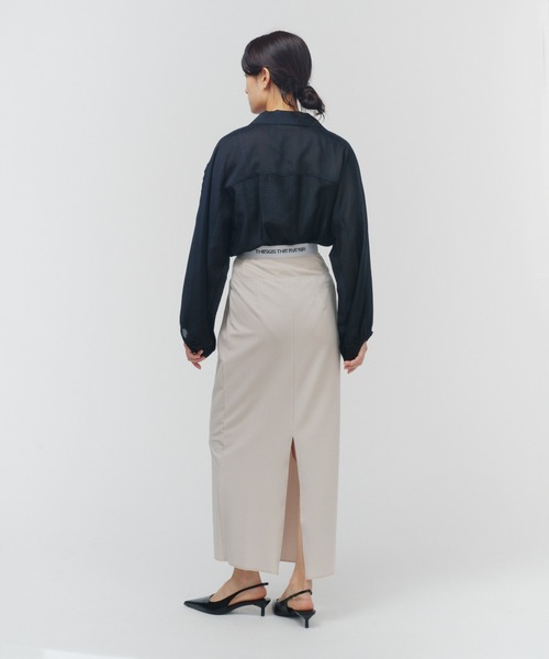 THINGS THAT MATTER（シングス ザット マター）の「SHEER VOLUME SLEEVE SHIRT / シアーボリュームスリーブシャツ（シャツ/ブラウス・レディース・ライム/ラベンダー/ブラック・FREE）」の7枚目の写真