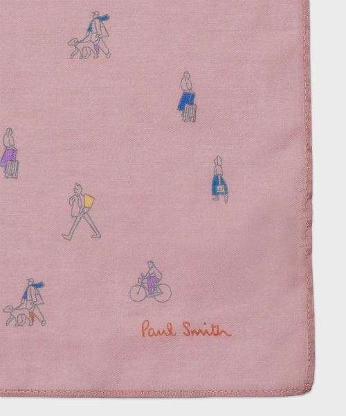 Paul Smith（ポールスミス）の「“Paul's People” ハンカチ【150356 HANK】（ハンカチ/ハンドタオル・メンズ・ネイビー/ライトグリーン/ライトピンク・FREE）」の6枚目の写真