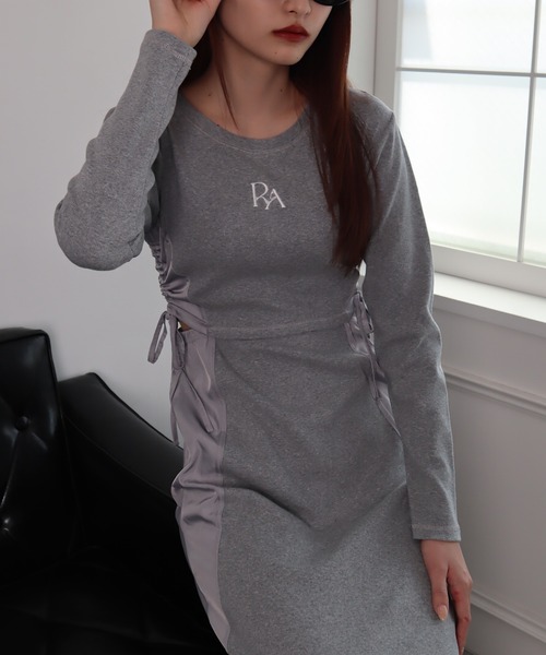 ROGER AND RAW（ロジャーアンドロウ）の「ナイロン切替ギャザーワンピース（ワンピース・レディース・グレー/カーキ/ブラック・FREE）」の16枚目の写真