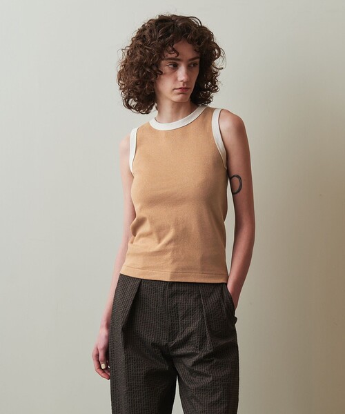 Steven Alan（スティーブンアラン）の「＜Steven Alan＞アンダイド フライス タンクトップ（タンクトップ・レディース・ブラウン/オリーブ/オフホワイト・FREE）」の19枚目の写真