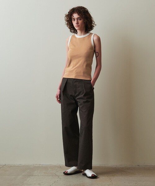 Steven Alan（スティーブンアラン）の「＜Steven Alan＞アンダイド フライス タンクトップ（タンクトップ・レディース・ブラウン/オリーブ/オフホワイト・FREE）」の20枚目の写真