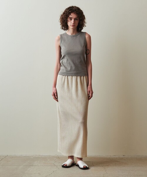 Steven Alan（スティーブンアラン）の「＜Steven Alan＞アンダイド フライス タンクトップ（タンクトップ・レディース・ブラウン/オリーブ/オフホワイト・FREE）」の21枚目の写真