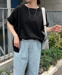 Jena espace merveilleux | 【新色登場】【サラサラ素材で涼しく着れる】ビッグ変形Tシャツ(Tシャツ/カットソー)