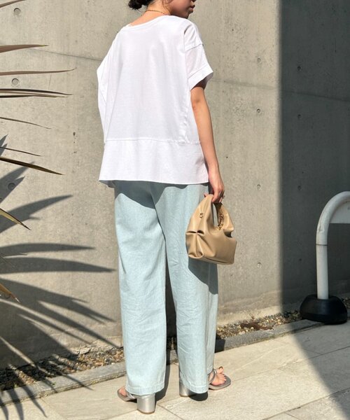 新色登場】【サラサラ素材で涼しく着れる】ビッグ変形Tシャツ（T