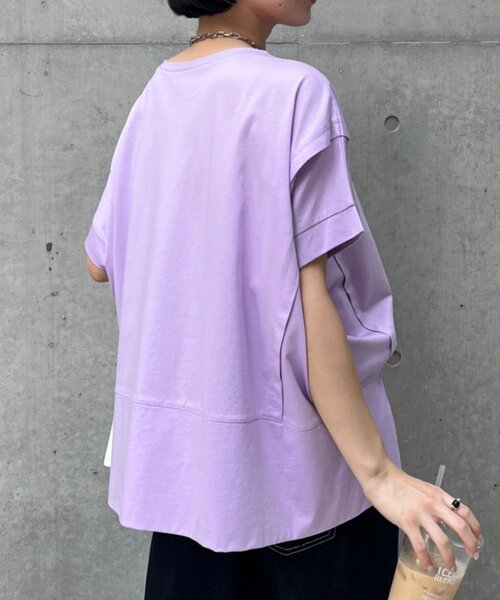 新色登場】【サラサラ素材で涼しく着れる】ビッグ変形Tシャツ（T