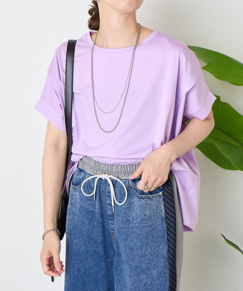 tシャツ 「新色登場」「サラサラ素材で涼しく着れる」ビッグ変形Tシャツ レディース Jena espace merveilleux tシャツ 「新色登場」「サラサラ素材で