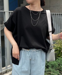 Jena espace merveilleux | 【新色登場】【サラサラ素材で涼しく着れる】ビッグ変形Tシャツ(Tシャツ/カットソー)