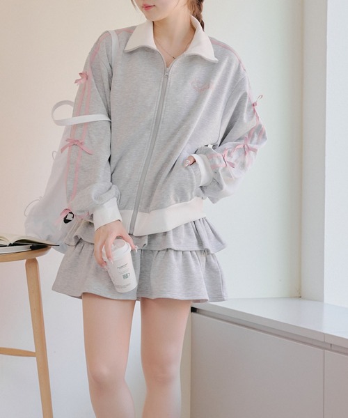 Another Branch olive des olive(アナザーブランチオリーブデオリーブ)の「【春新作アイテム】ライン&リボンジャージ(パーカー・レディース・ブラック/オフホワイト/トップグレー・FREE)」の19枚目の写真