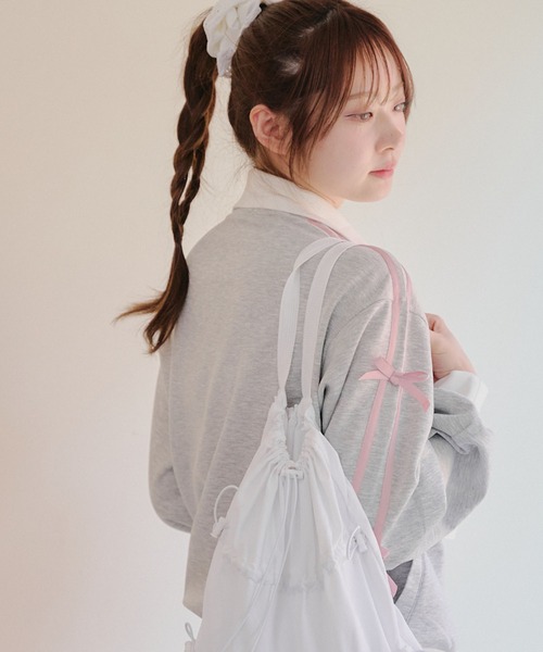 Another Branch olive des olive(アナザーブランチオリーブデオリーブ)の「【春新作アイテム】ライン&リボンジャージ(パーカー・レディース・ブラック/オフホワイト/トップグレー・FREE)」の20枚目の写真