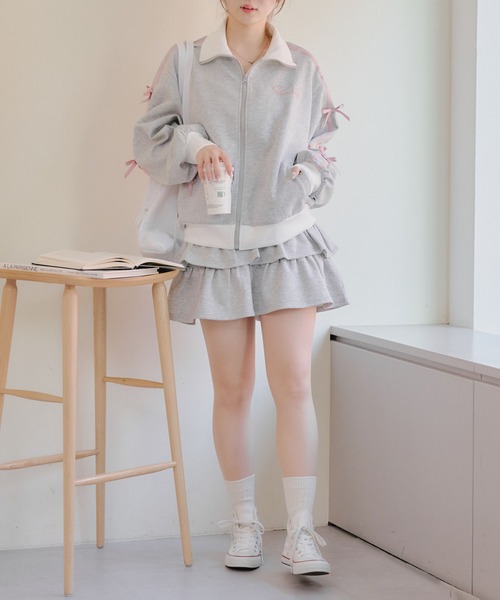 Another Branch olive des olive(アナザーブランチオリーブデオリーブ)の「【春新作アイテム】ライン&リボンジャージ(パーカー・レディース・ブラック/オフホワイト/トップグレー・FREE)」の21枚目の写真