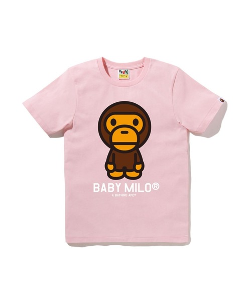 A BATHING APE(アベイシングエイプ)の「BABY MILO TEE(Tシャツ/カットソー・レディース・ピンク/ホワイト/サックスブルー/ブラック・XX-SMALL/X-SMALL/SMALL/MEDIUM)」の4枚目の写真