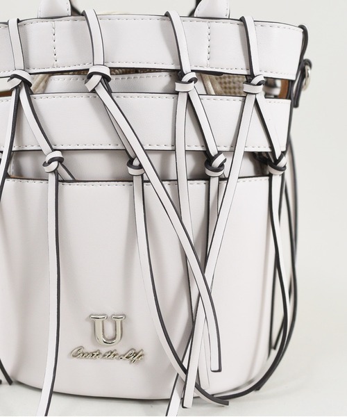 U（ユー）の「トレセ バスケットバッグ/ショルダー付き（ショルダーバッグ・レディース・レッド/ターコイズブルー/ブラック/アイボリー/ベージュ系その他/キャメル・FREE）」の17枚目の写真