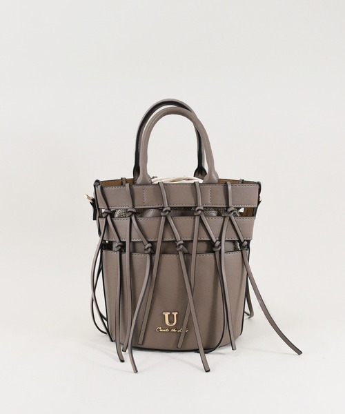 U（ユー）の「トレセ バスケットバッグ/ショルダー付き（ショルダーバッグ・レディース・レッド/ターコイズブルー/ブラック/アイボリー/ベージュ系その他/キャメル・FREE）」の13枚目の写真