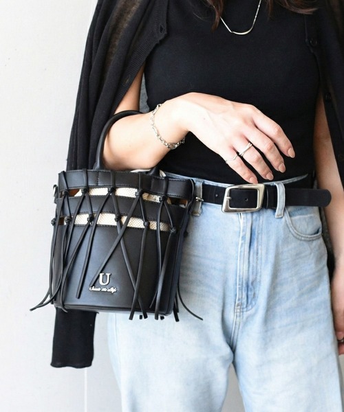 U（ユー）の「トレセ バスケットバッグ/ショルダー付き（ショルダーバッグ・レディース・レッド/ターコイズブルー/ブラック/アイボリー/ベージュ系その他/キャメル・FREE）」の14枚目の写真