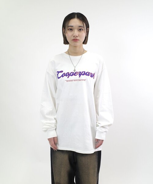 WHO'S WHO gallery（フーズフーギャラリー）の「COOPERPARK ロゴ刺繍ロンT（Tシャツ/カットソー・レディース・ホワイト/ネイビー/ブラック・LARGE/MEDIUM）」の4枚目の写真