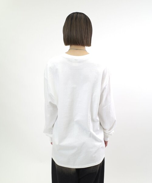 WHO'S WHO gallery（フーズフーギャラリー）の「COOPERPARK ロゴ刺繍ロンT（Tシャツ/カットソー・レディース・ホワイト/ネイビー/ブラック・LARGE/MEDIUM）」の6枚目の写真